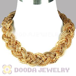 Fashion Gold Plated Chunky Braided Snake Chain Necklace Wholesale