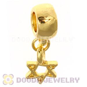 Gold Plated European Star Dangle Charm Bead Wholesale