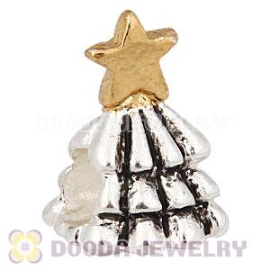 Silver Plated European Christmas Tree Charm Bead Wholesale 