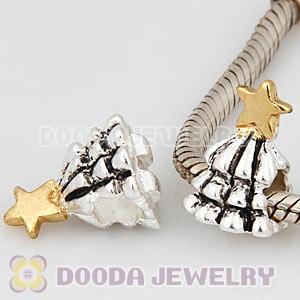 Silver Plated European Christmas Tree Charm Bead Wholesale 