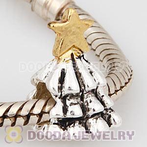 Silver Plated European Christmas Tree Charm Bead Wholesale 