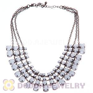 Chunky Chain Multilayer Resin Diamond Choker Collar Necklace Wholesale