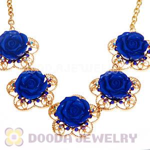 Fashion Crystal Rose Flower Choker Collar Necklace Wholesale
