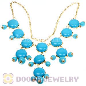 2012 New Fashion Blue Bubble Bib Necklace Wholesale