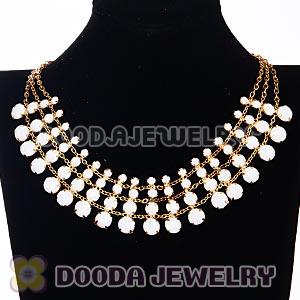 Gold Chain Multilayer Resin Diamond Chunky Choker Collar Necklace Wholesale