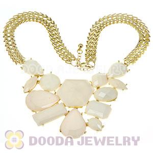 Chunky Chain Candy Resin Geometry Choker Bib Necklace Wholesale