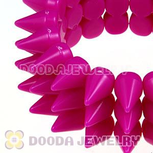 Fashion 3 Rows Rock Punk Spike Rivets Elastic Stretch Bangle Bracelet