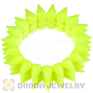 Fashion 3 Rows Rock Punk Spike Rivets Elastic Stretch Bangle Bracelet