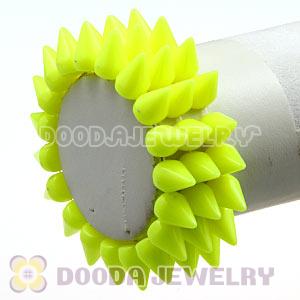 Fashion 3 Rows Rock Punk Spike Rivets Elastic Stretch Bangle Bracelet