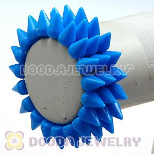 Fashion 3 Rows Rock Punk Spike Rivets Elastic Stretch Bangle Bracelet