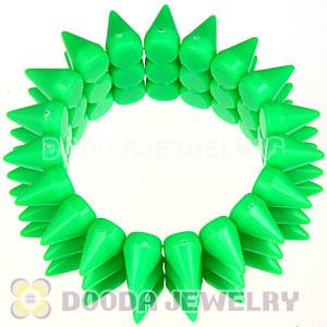 Fashion 3 Rows Rock Punk Spike Rivets Elastic Stretch Bangle Bracelet