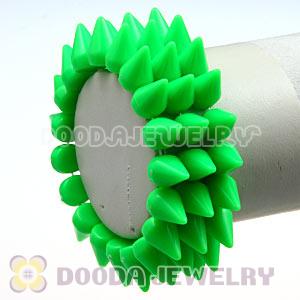 Fashion 3 Rows Rock Punk Spike Rivets Elastic Stretch Bangle Bracelet