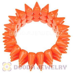 Fashion 3 Rows Rock Punk Spike Rivets Elastic Stretch Bangle Bracelet