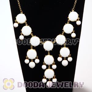 2012 New Fashion White Bubble Bib Statement Necklaces Wholesale