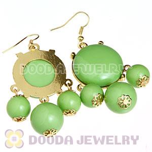 Fashion Gold Plated Drop Olivine Bubble Earrings Wholesale