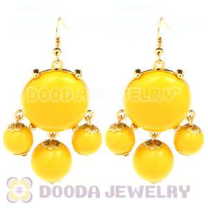 Fashion Gold Plated Drop Yellow Bubble Earrings Wholesale