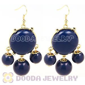 Fashion Gold Plated Drop Navy Bubble Earrings Wholesale