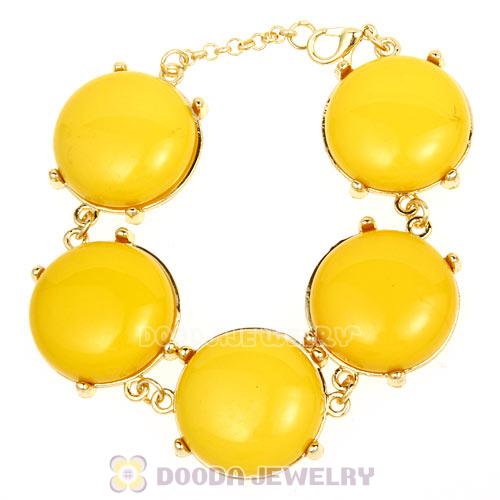 2012 Fashion Resin Bead Yellow Bubble Bracelets Wholesale