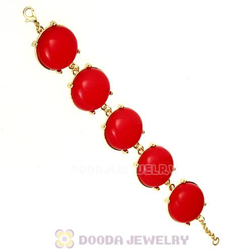 Cheap Resin Bead Coral Red Bubble Bracelets Wholesale