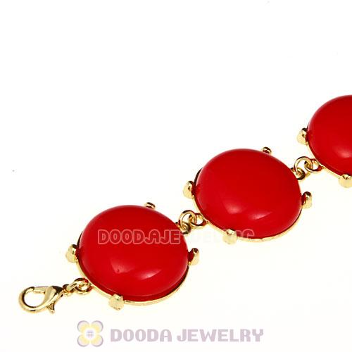 Cheap Resin Bead Coral Red Bubble Bracelets Wholesale