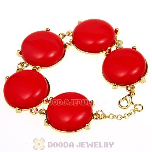 2012 Fashion Resin Bead Coral Red Bubble Bracelets Wholesale