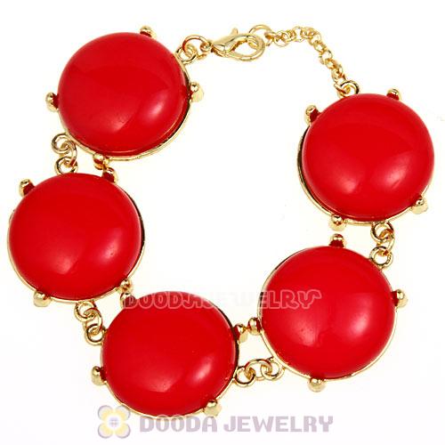 Cheap Resin Bead Coral Red Bubble Bracelets Wholesale