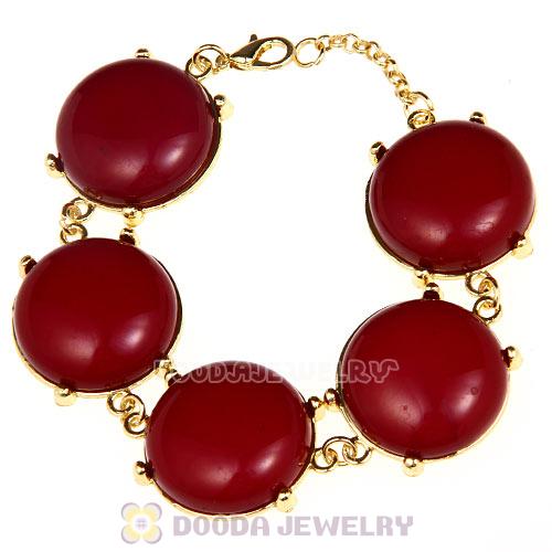 Cheap Resin Bead Claret Bubble Bracelets Wholesale