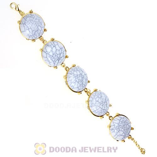 Cheap Resin Bead White Turquoise Bubble Bracelets Wholesale