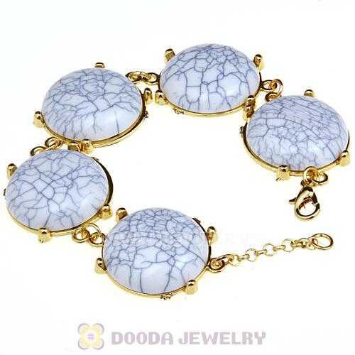 2012 Fashion Resin Bead White Turquoise Bubble Bracelets Wholesale