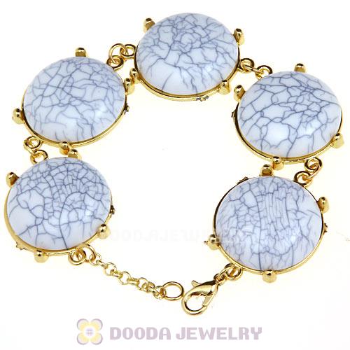 Cheap Resin Bead White Turquoise Bubble Bracelets Wholesale