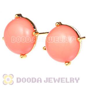 2012 Fashion Gold Plated Orange Bubble Stud Earrings Wholesale