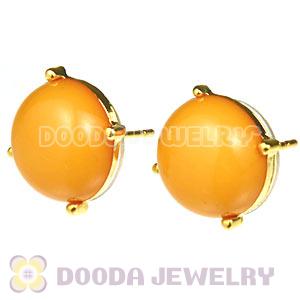 2012 Fashion Gold Plated Yolk Yellow Bubble Stud Earrings Wholesale