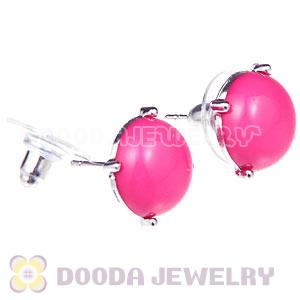 2012 Fashion Silver Plated Pink Bubble Stud Earrings Wholesale