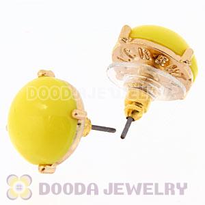2012 Fashion Gold Plated Yellow Bubble Stud Earrings Wholesale
