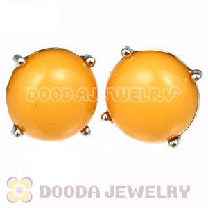 2012 Fashion Silver Plated Yellow Bubble Stud Earrings Wholesale