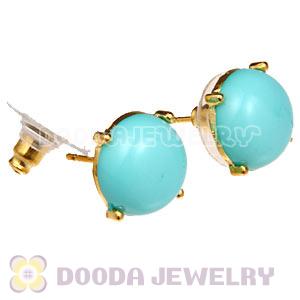 2012 Fashion Gold Plated Turquoise Bubble Stud Earrings Wholesale