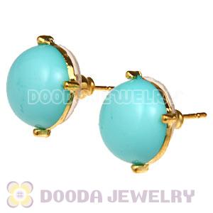2012 Fashion Gold Plated Turquoise Bubble Stud Earrings Wholesale