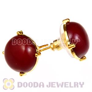 2012 Fashion Gold Plated Claret Bubble Stud Earrings Wholesale