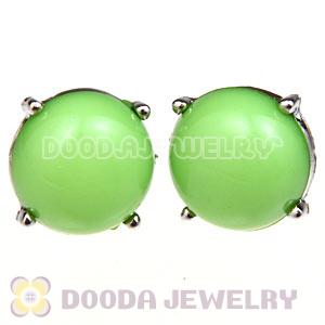 2012 Fashion Silver Plated Olivine Bubble Stud Earrings Wholesale