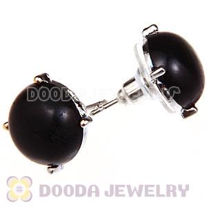 2012 Fashion Silver Plated Black Bubble Stud Earrings Wholesale