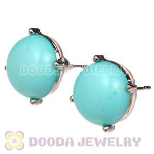 2012 Fashion Silver Plated Turquoise Bubble Stud Earrings Wholesale