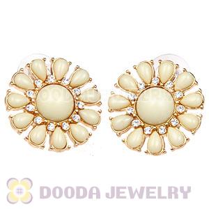Fashion Resin Flower Bubble Stud Earring Wholesale