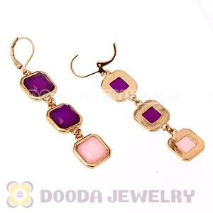 Fashion Gold Plated Resin Drop Bubble Earrings Wholesale