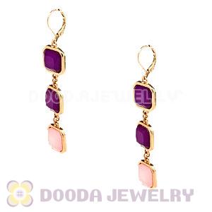 Fashion Gold Plated Resin Drop Bubble Earrings Wholesale