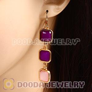 Fashion Gold Plated Resin Drop Bubble Earrings Wholesale
