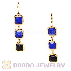 Fashion Gold Plated Drop Resin Bubble Earrings Wholesale
