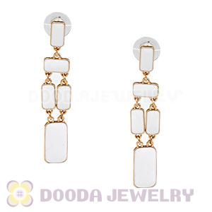 Fashion White Park Guell Statement Drop Earrings Wholesale