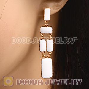 Fashion White Park Guell Statement Drop Earrings Wholesale