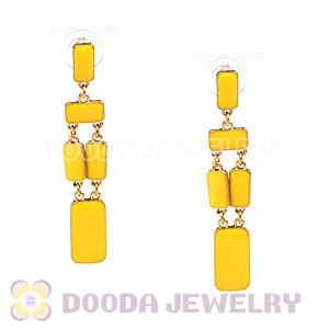 Fashion Yellow Park Guell Statement Drop Earrings Wholesale