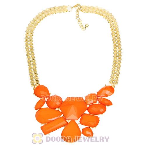 Chunky Chain Candy Resin Geometry Choker Bib Necklace Wholesale